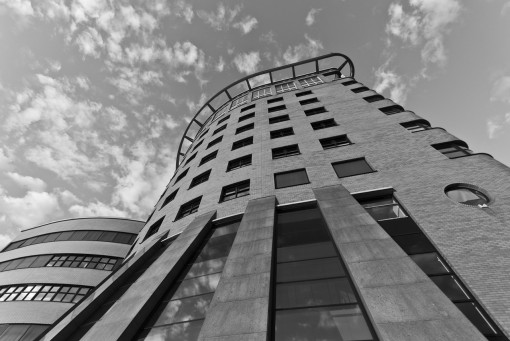 Office buildings close to the central train station in Amersfoort.