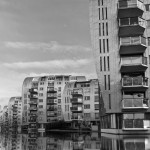 Modern architecture in Den Bosch(Paleiskwartier). Armada buildings by architect Anthony (Tony) Mc Guirk.