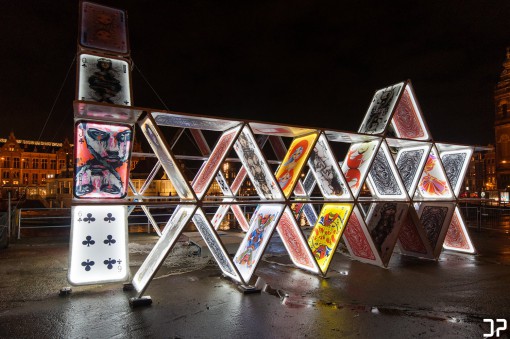 House of cards - Amsterdam Light Festival 2014